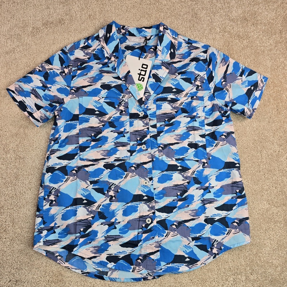 Stio Marion Brush Stroke Camp Shirt Button Up Womens Size xs NWT
